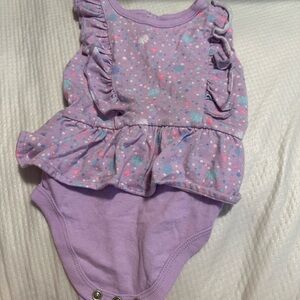 Purple Ruffle Baby Onesie